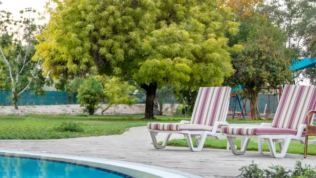 Pool area at eStay