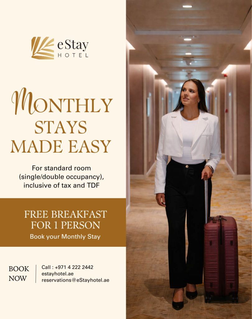 Monthly Stay offers in eStay Hotel Dubai